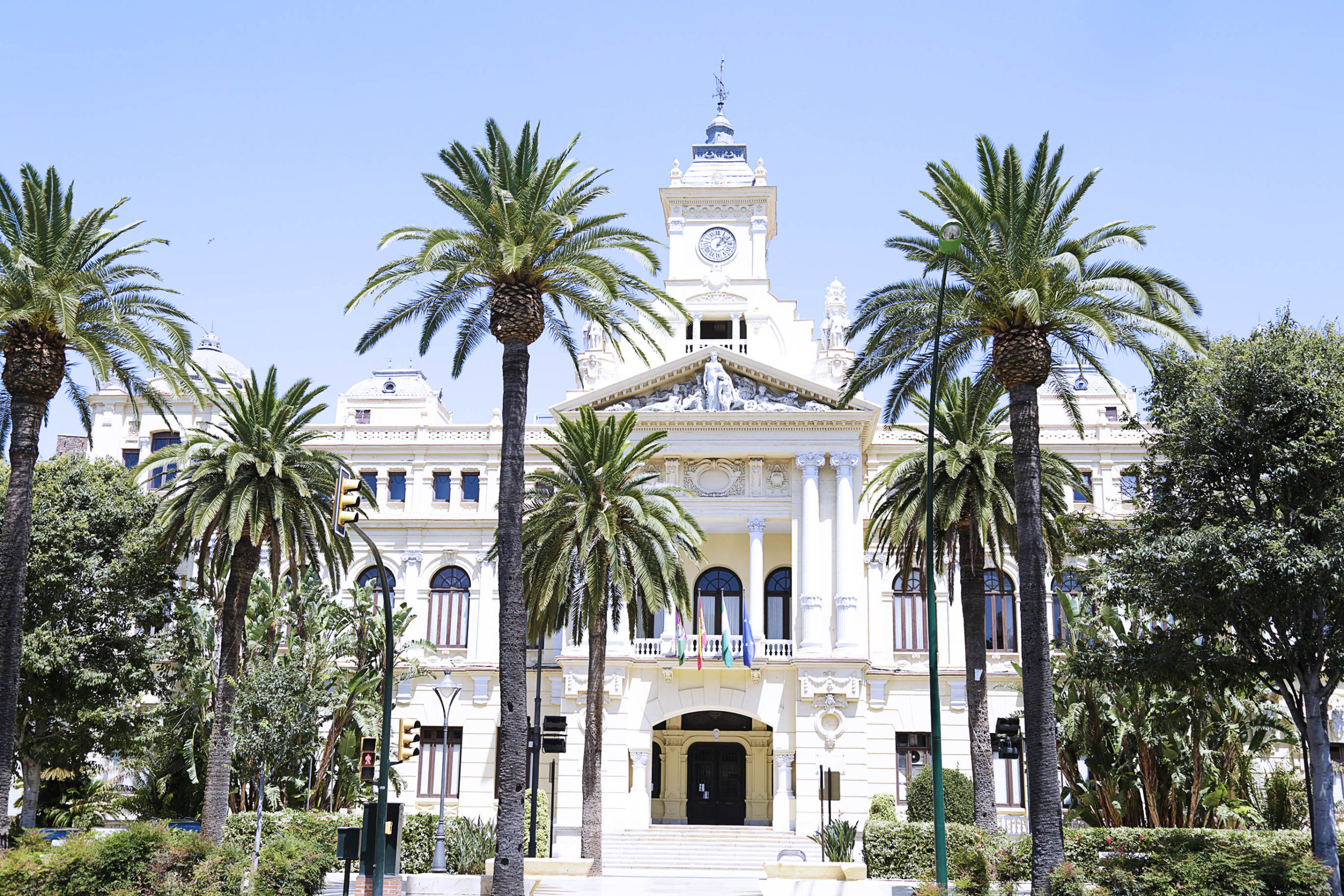 Town hall of Malaga in Andalusia, Spain.